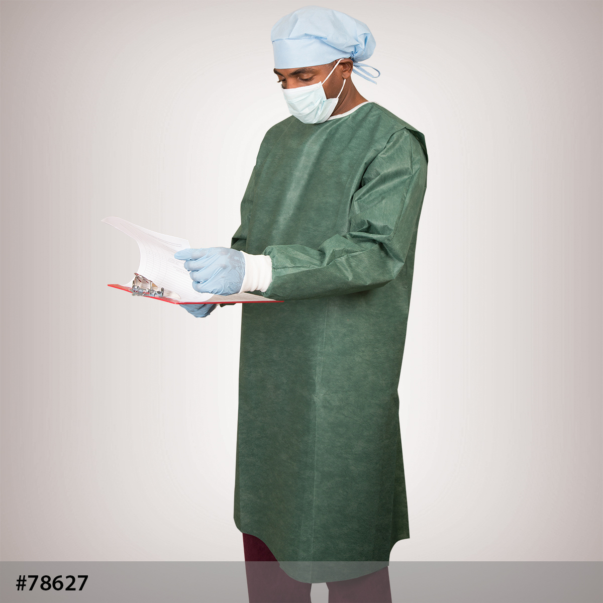 78627 Graham Medical® 360° Wrap-Around™ Green SMS Isolation Gowns
